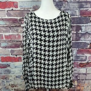 Vince Camuto "Modern Print" Chiffon Top